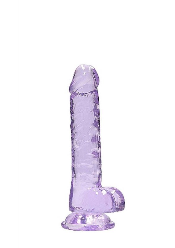 7&quot; / 18 cm Realistic Dildo With Balls - Purple