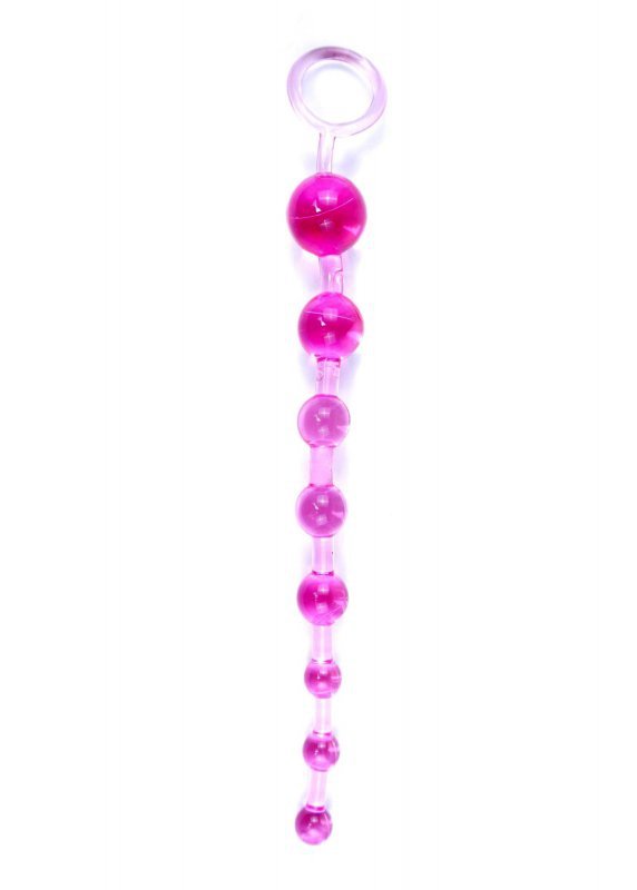 Plug/kulki-Jelly Anal 10 Beads Pink