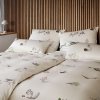 Elegante poszewka satyna Sketch offwhite 24507 40x80, 80x80