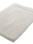 Dywanik ręcznik łazienkowy stopki biel 50x70