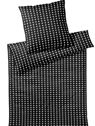 Elegante pościel mako bawełna Bubbles czarno-biała 24562 240x220