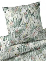 Elegante poszewka bambusowo-satynowa Monkey grün 24574 40x80, 80x80