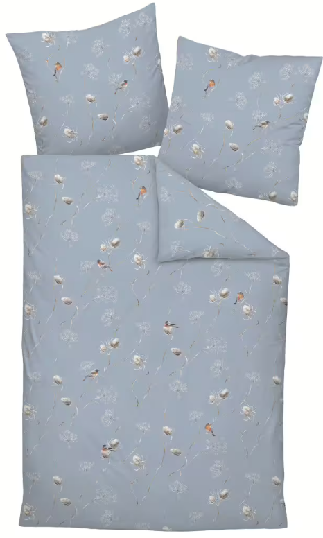 Janine pościel mako-satin Milano blau nebel 45094 135x200