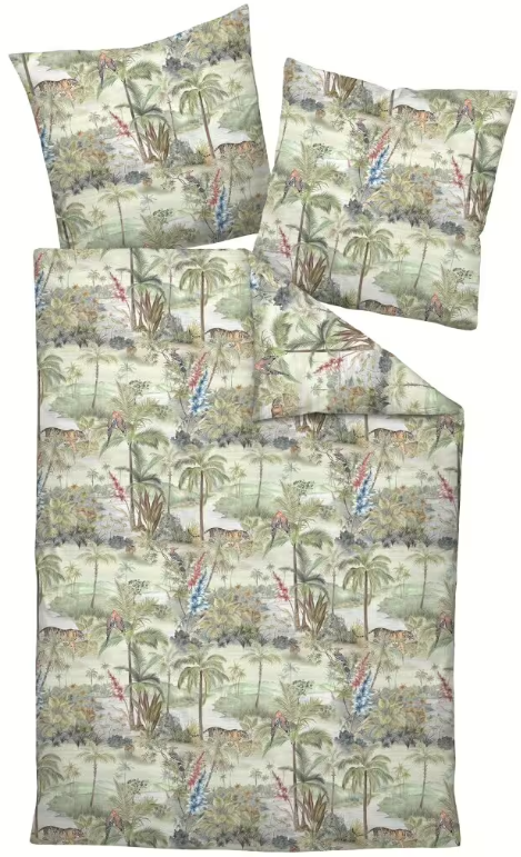 Janine poszewka mako-satin Milano grün 45100 40x80, 80x80