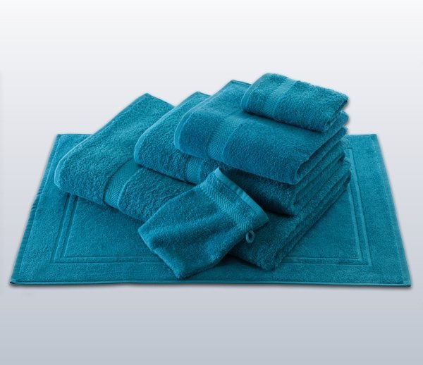Nowoczesny ręcznik jednolity turkusowy 500g - 30x50, 50x100, 100x150