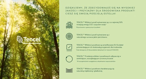 Estella pościel tencel Anette smaragd 1624 135x200