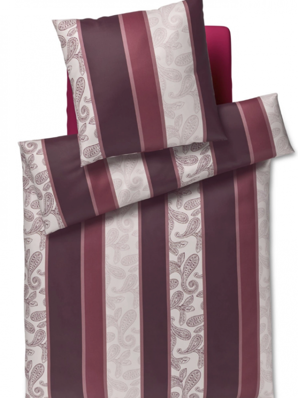 Joop poszewka mako-satin Paisley Stripes rouge 4121 40x80, 80x80