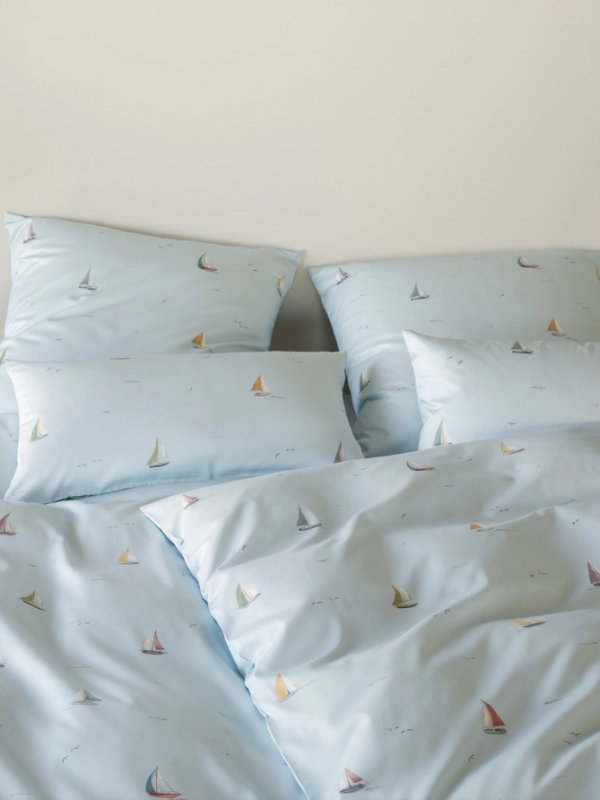 Elegante pościel mako bawełna Sail Away blau 24576 155x200