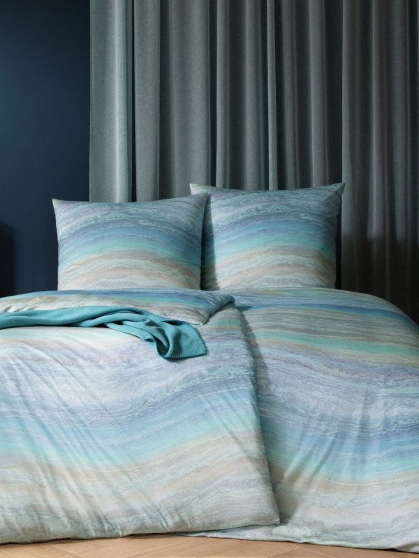 Estella pościel mako- jersey Maike azur 6529 155x200