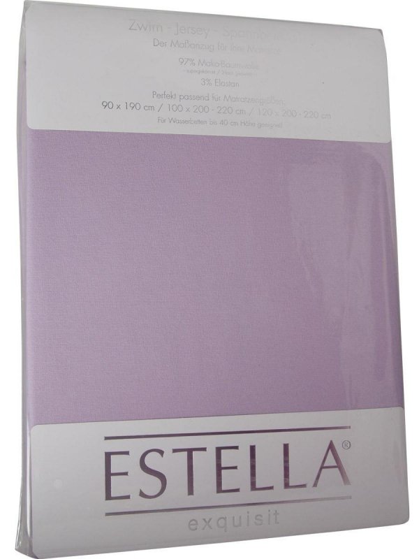 Prześcieradło zwirn-jersey z gumką Estella orchidea