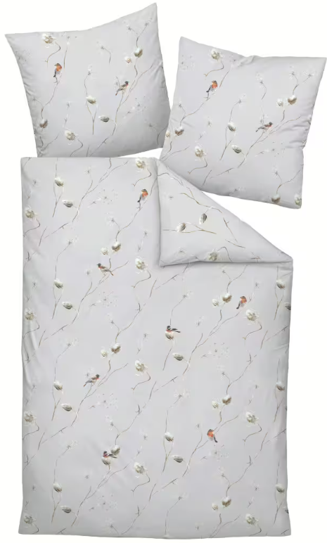 Janine pościel mako-satin Milano silbergrau naturell 45094 155x200