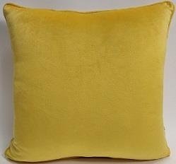 Poszewka welwet żółta 45x45