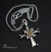 magiczna biżuteria gotycka Celtycki Krzyż z Pentagramami Celtic Pentcross, amulet ochronny