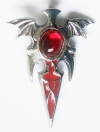 gotycki naszyjnik Krwawy Amulet Wampira - talizman: siła życiowa