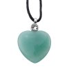 Naszyjnik w kształcie serca Zielony Awenturyn - wisiorek serce z naturalnego kamienia awenturynu