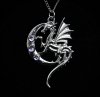 naszyjnik ze smokiem i księżycem Luna Dragon magiczna biżuteria, talizman siły życiowej