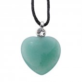Serce z Kryształkiem Awenturyn - naszyjnik kamień naturalny