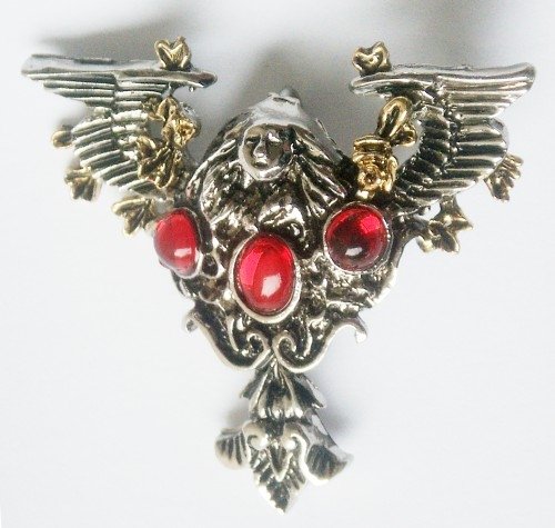 naszyjnik z gotyckim aniołem - amulet ochronny