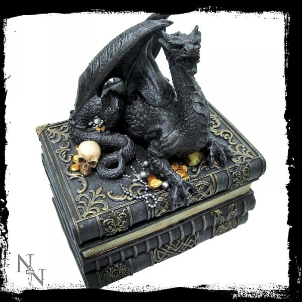 szkatułka ze smokiem na książkach anne stokes pomysł na prezent gotyckie gadżety