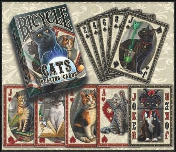 karty klasyczne do gry z kotami, marka Bicycle - Koty &quot;Cats&quot; Lisa Parker