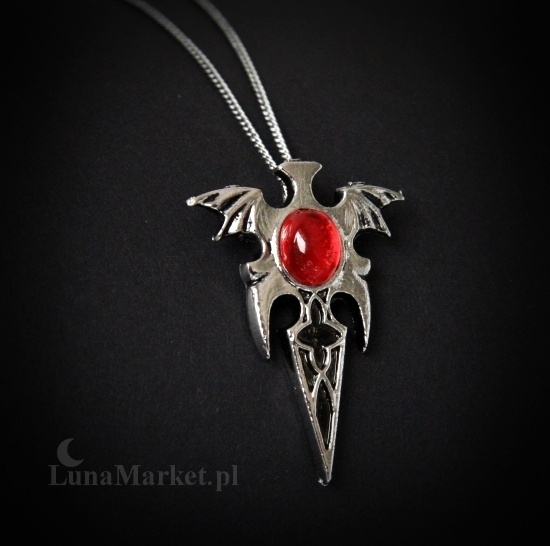 gotycki naszyjnik Krwawy Amulet Wampira - talizman: siła życiowa