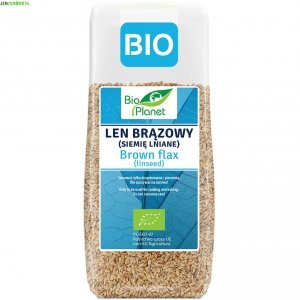 LEN BRĄZOWY SIEMIĘ LNIANE EKOLOGICZNE BIO PLANET 200 g