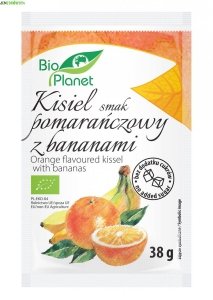 KISIEL POMARAŃCZOWY Z LIOFILIZOWANYMI BANANAMI BEZ CUKRU BIO PLANET 38 g
