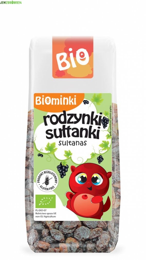 RODZYNKI SUŁTANKI BIO DLA DZIECI BIOMINKI 150 g