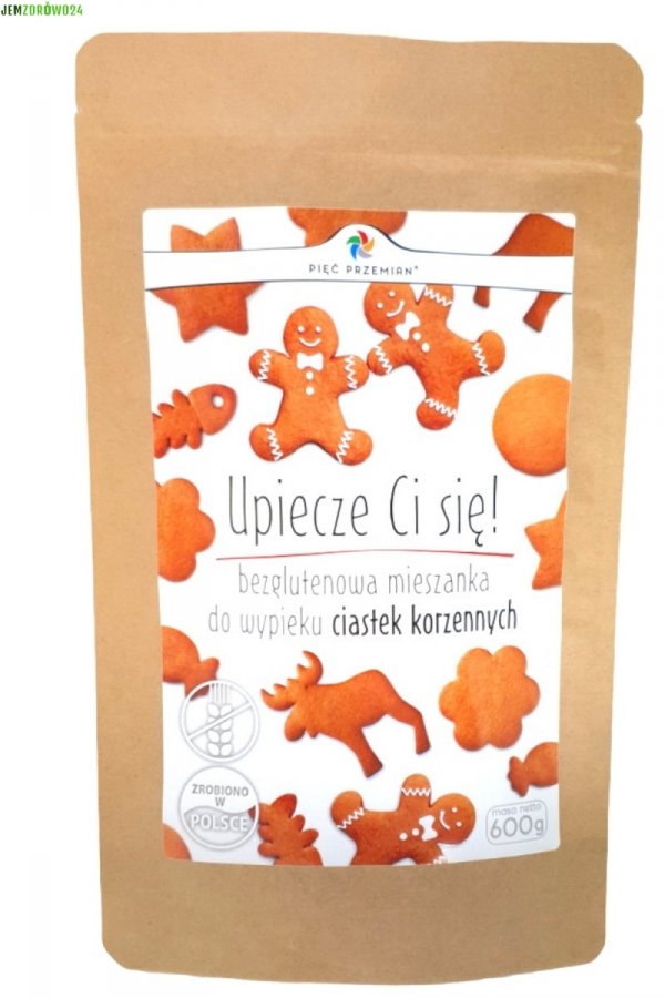 ŚWIĄTECZNA BEZGLUTENOWA MIESZANKA CIASTKA KORZENNE BEZGLUTENOWE PIĘĆ PRZEMIAN  600 g