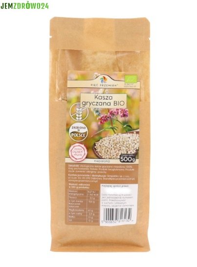 KASZA GRYCZANA BIAŁA BEZGLUTENOWA BIO PIĘĆ PRZEMIAN 500 g