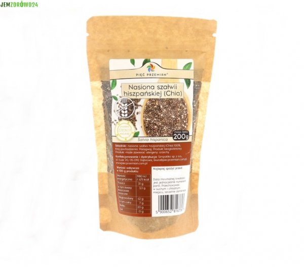 NASIONA SZAŁWII HISZPAŃSKIEJ CHIA PIĘĆ PRZEMIAN 200 g