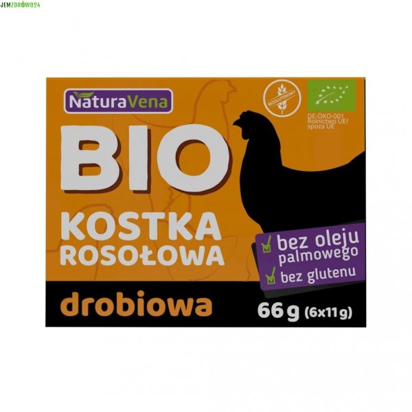 BULION - KOSTKI ROSOŁOWE BEZGLUTENOWE BIO NATURAVENA 66 g