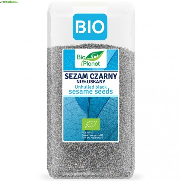 SEZAM CZARNY NIEŁUSKANY EKOLOGICZNY BIO PLANET 200 g