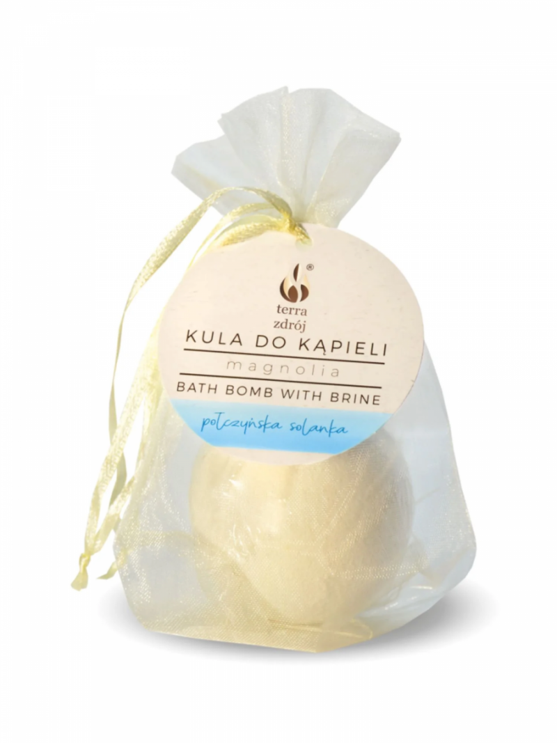 Musująca Kula do Kąpieli z Połczyńską Solanką Magnolia 100g