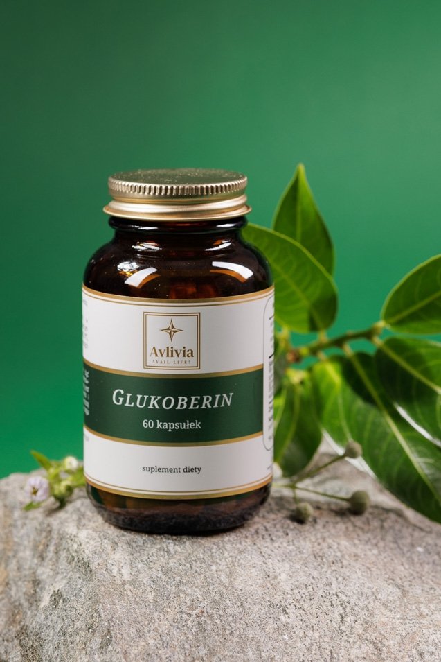 Berberyna HCL i Gurmar  Glukoberin 60 kapsułek