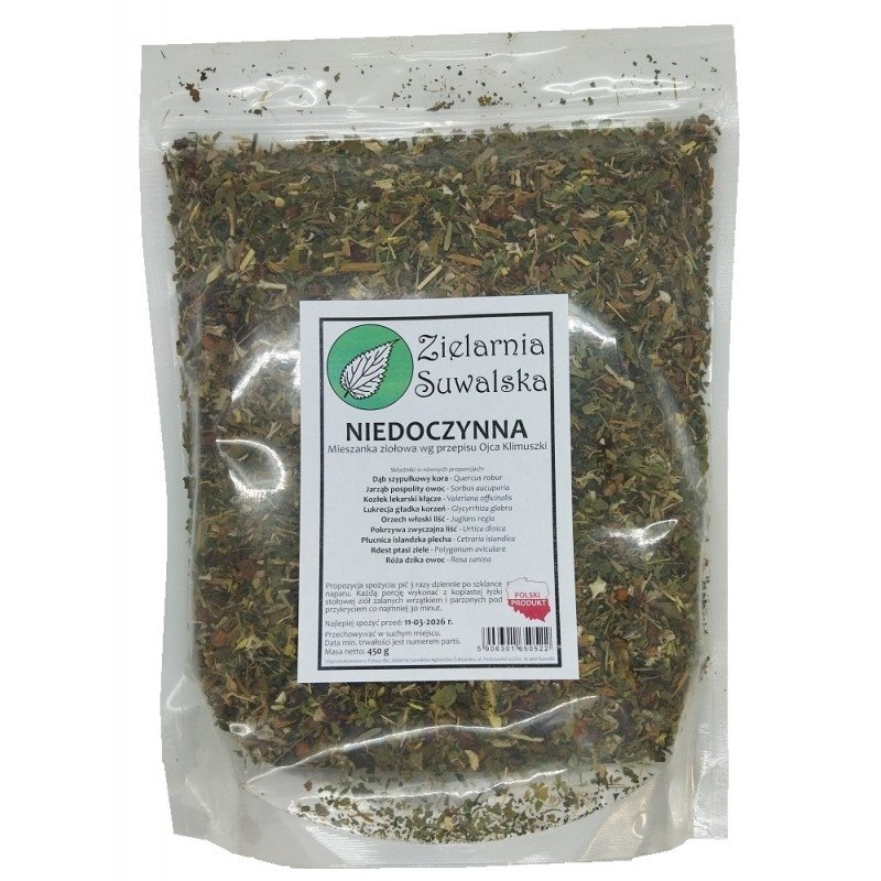 Zioła Niedoczynna - Mieszanka ziołowa wg przepisu Ojca Klimuszki 450g