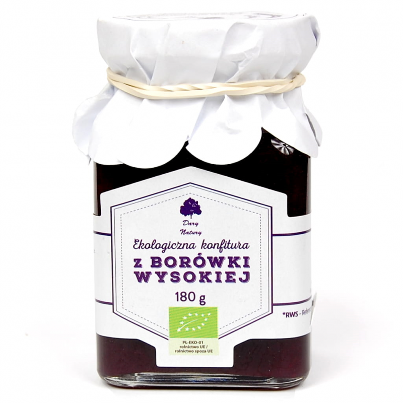 Konfitura z Borówki Amerykańskiej Eko 180g