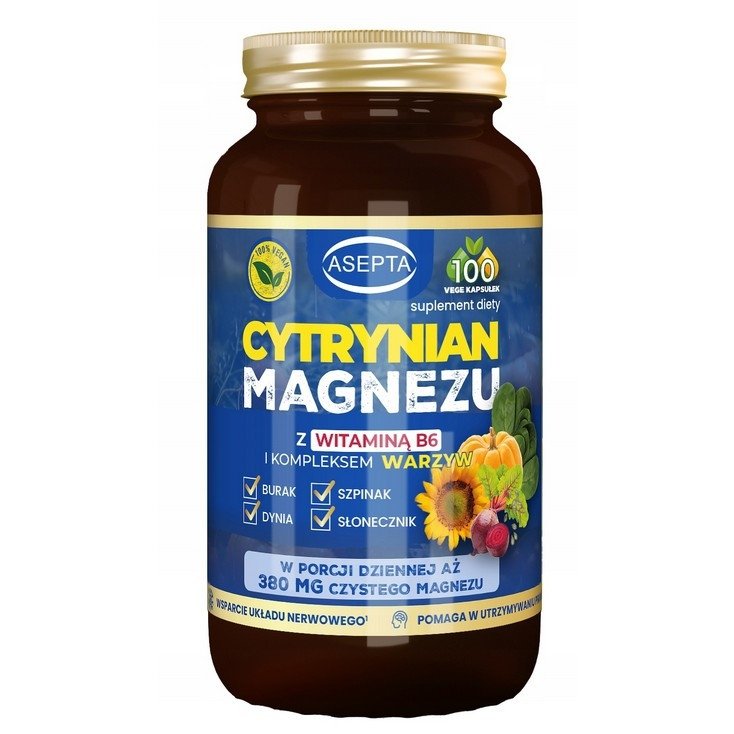 Cytrynian Magnezu 100 kapsułek