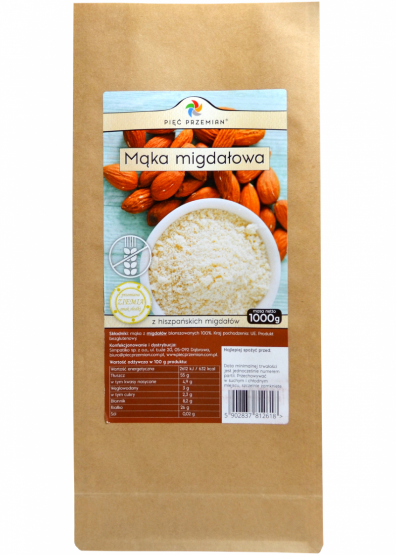 Mąka Migdałowa Bezglutenowa 1000g