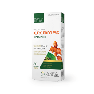 Kurkumina 98% + Piperyna 60 kapsułek