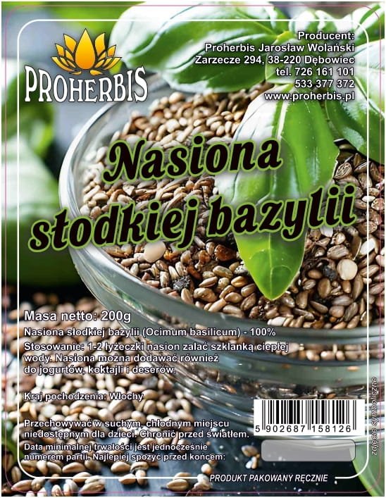 Nasiona Słodkiej Bazylii 200g