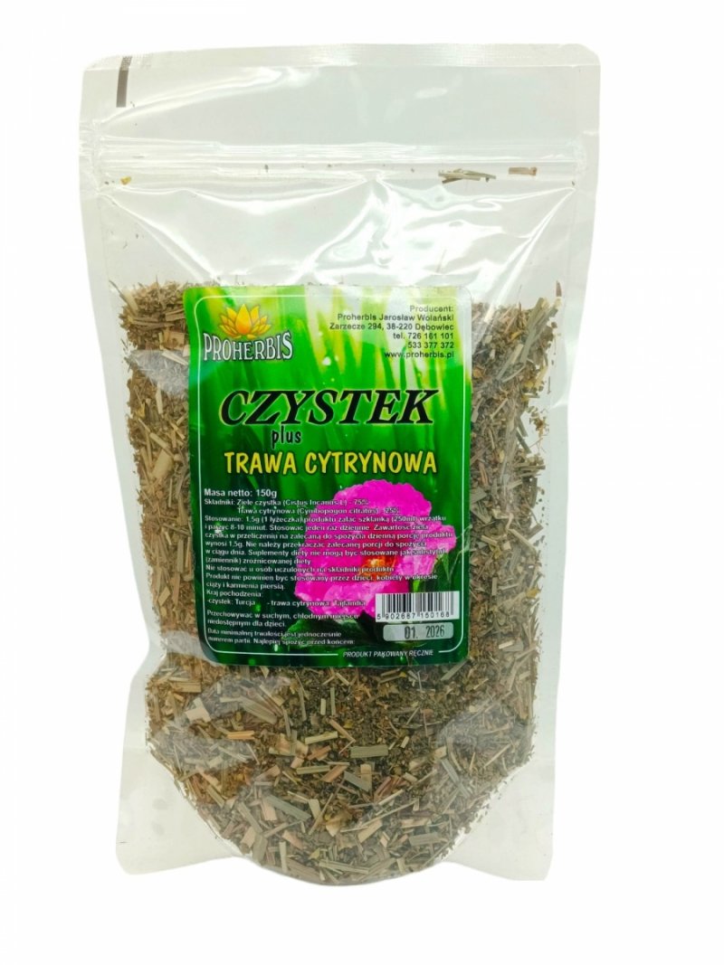 Czystek z Trawą Cytrynową 150g