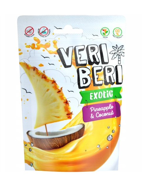 Veri Beri Bezglutenowe Żelki Ananas Kokos 50g