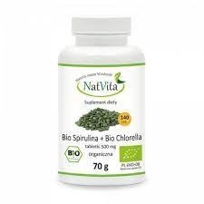 Spirulina Bio + Chlorella Bio 140 tabletki
