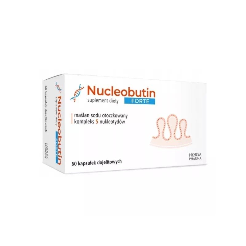 Nucleobutin Forte Maślan Sodu + Nukleotydy 60 kapsułek