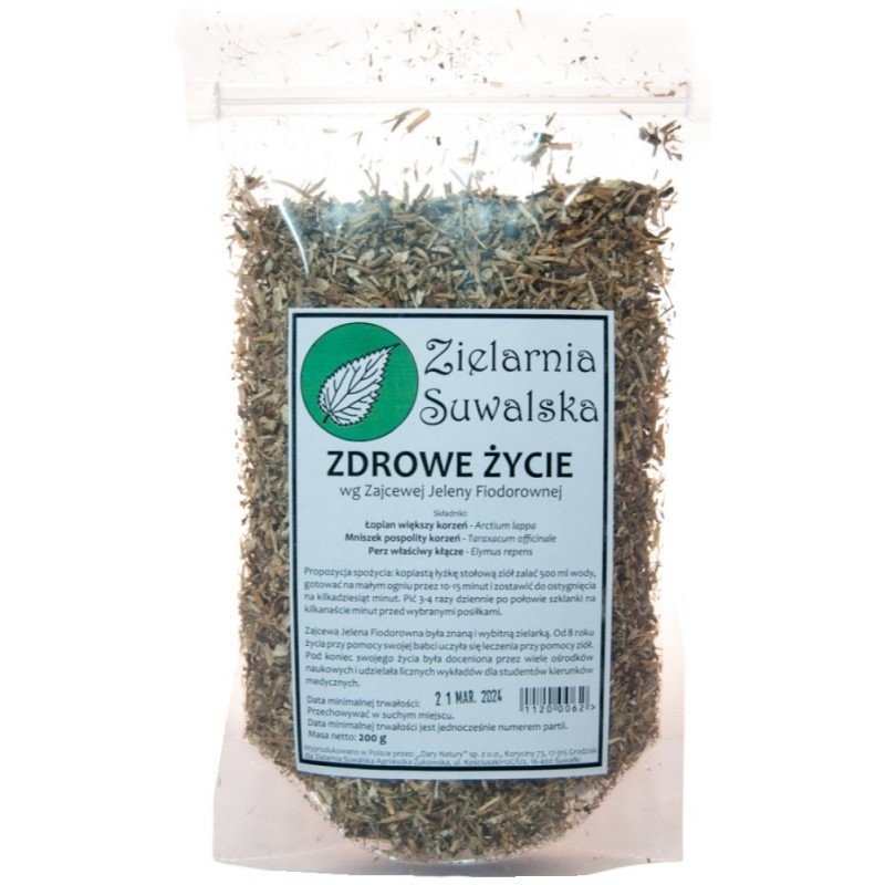 Zdrowe Życie Mieszanka Ziołowa wg Zajcewej Jeleny Fiodorownej  200g 