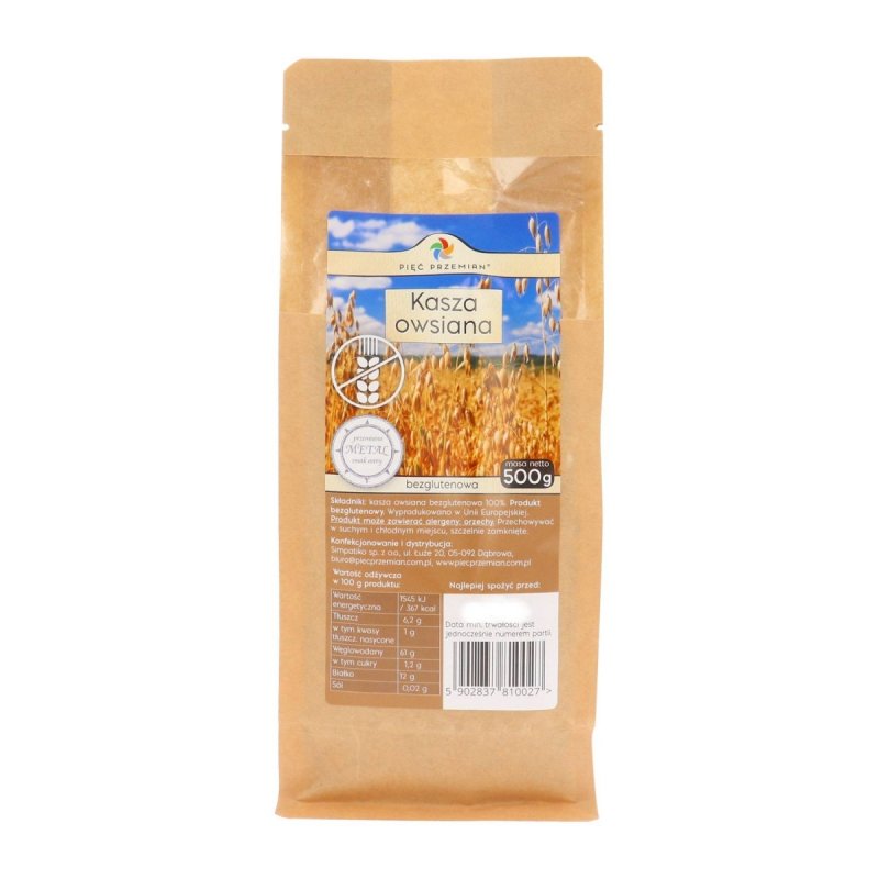 Kasza Owsiana Bezglutenowa 500g