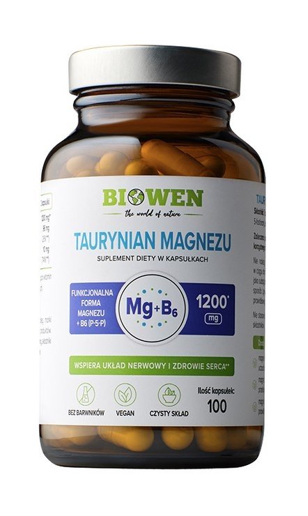 Magnez Taurynian + B6 100 kapsułek
