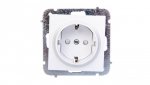 Sentia Gniazdo Schuko pojedyncze 16A z przesłonami białe 1437-10