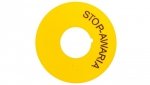 Pierścienie żółte z nadrukiem STOP-AWARIA do NEF22 W0-PIERŚC.ŻÓŁTE DR STOP/FI22 /10szt./